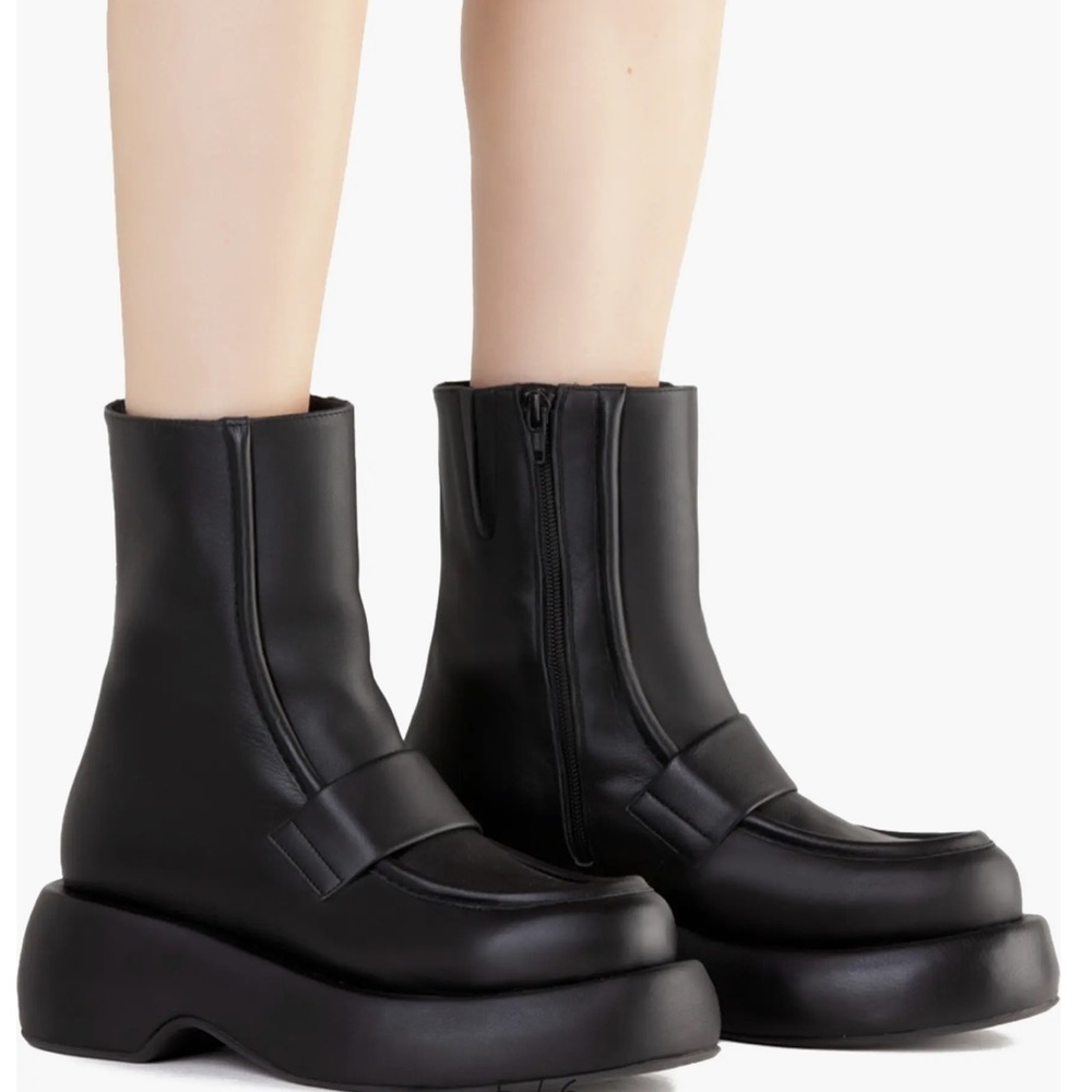 🌹PALOMA BARCELO🌹 Mika Platform Bootie Black Size: 37 - Picture 1 of 14